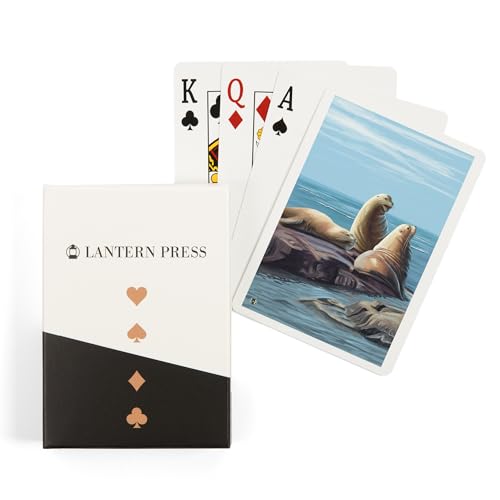 Deck de cartas Sea Lions, 52 naipes tamaño póker