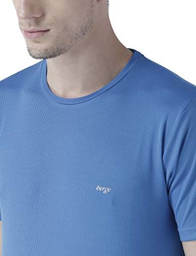Image of berge' Men Instadry Dryfit Round Neck Sports Tshirt for Badminton, Running Activity, Casual Plain Tshirt for Men's, Regular Fit Gym Wear Tees, Half Sleeve Tshirt for Men for Exercise