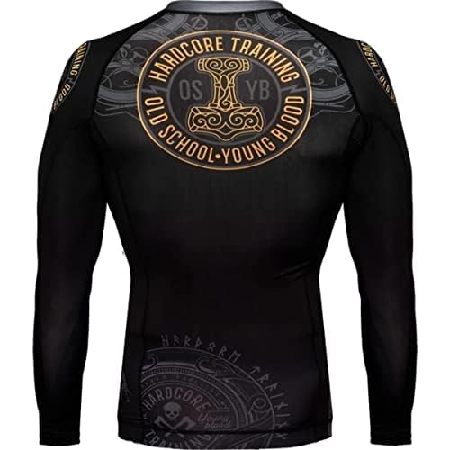 Rash guard de compression hommes hardcore training pour mma et crossfit