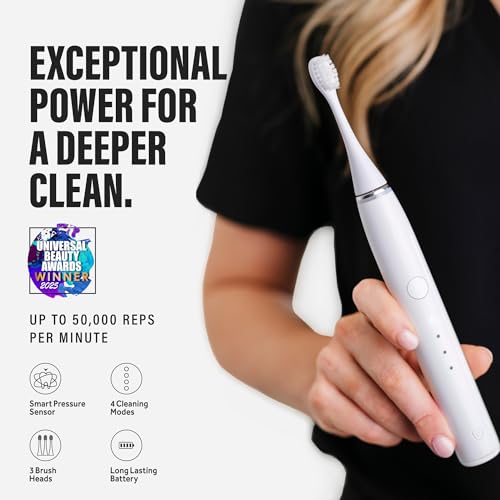 Spotlight Oral Care - Pure White Sonic Pro Electric Toothbrush - Daily Oral Hygiene - Advanced Sonic Technology for Effective Plaque Removal - Gentle on Gums, Customizable Modes, Long-Lasting Battery - Image 3