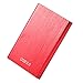 Produktbild External Hard Drive, 1 TB 2 TB externe Festplatte, USB 3.0, Typ C, kompatibel mit Mac Laptop und PC (1 TB Red)