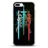 Transparent Crystal Clear Soft Gel TPU Anti-Yellowing Cover Case for Apple iPhone 7 Plus/8 Plus-Sword-Art Online 4