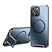 Produktbild YLFFFZXK Magnetische Hülle für iPhone 15 Pro Max/15 Pro/15 Plus/15, ultradünne, versteckte Ständerabdeckung mit Linsenschutz, unterstützt kabellose Ladeschale, blau, 15 Pro Max''