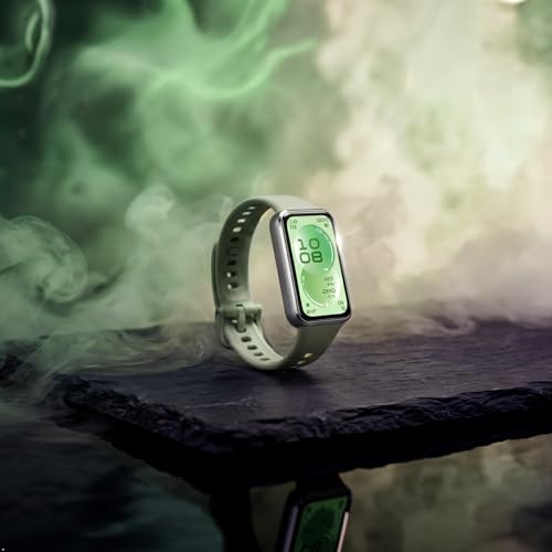 Image of Huawei Band 11 Health & Fitness Tracker, Enhanced Sleep Tracking, All-Day Health Monitoring, Ultra-Slim & Comfort Wear, Compatible with iOS & Android, Smart Watch, Metal (Green)