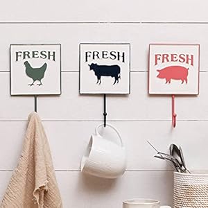 Setof3farmhousedecorativewallhookslivestockcowhenpighangingcoathooksforbathroomentrywaybedroomkitchenwallmounteddecorrusticmetalutilityhooksforhattowelbagkeyclothe Urban Country Home Decor Set of 3 farmhouse decorative wall hooks livestock cow hen pig hanging coat hooks for bathroom entryway bedroom kitchen wall mounted decor rustic metal utility hooks for hat towel bag key clothe urban country home decor