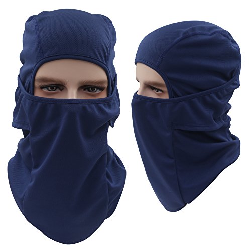 Dseap Tactical Balaclava Hood, Skiing Face Mask, Breathable/Lightweight/Cold Weather/Multi Purpose/Winter Motorcycle Bike Bicycle Helmet Cycling Mask for Kids Women Ladies Men, Navy Blue