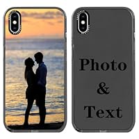 Yoedge Custom Cover Personalizzata Custodia per Apple iPhone 14 / iPhone 13 6,1 Personalizzato con Foto Testi, Silicone Personalizza Case con Immagine Personalizzabili Case per iPhone 14/13,Nero