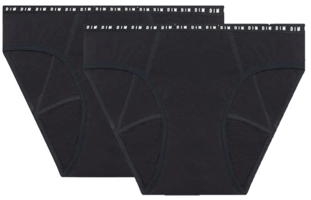 Dim Damskie bragas menstruales flujo abundante Base Layer, czarny, 36 (2 sztuki)