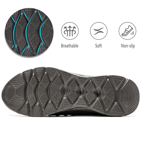 Image of Tvtaop Sneakers for Womens Non Slip Walking Tennis Shoes Grey Size 8.5 | Lightweight Running Workout Gym Shoes|Comfort Daily Walking and Long-term Standing|Mesh Upper|Breathable
