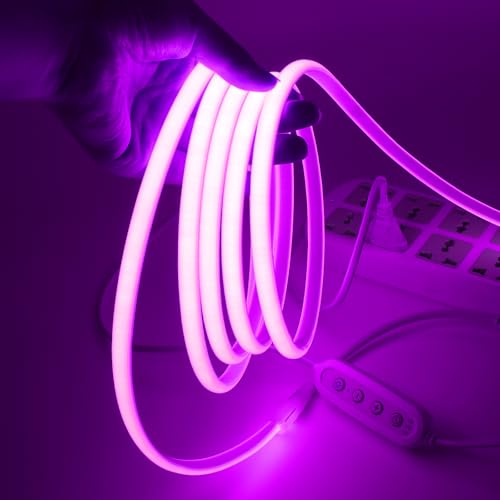 XUNATA 230V Ruban LED COB, Dimmable 288 LEDs/m Super Lumineux Flexible Led Bande Neon Bandeau, IP65 Etanche Bande Lumineuse pour DIY Projets D'éclairage...
