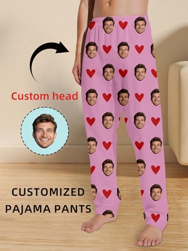 Personalized Photo Lounge Pants for Men & Women, Custom Face Pajama Pants –Funny Summer Sleepwear with Your Face, Lightweight Polyester2