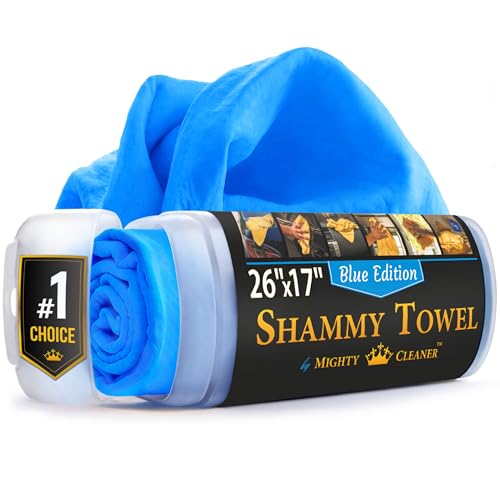 Premium Shammy Cloth for Car Drying - 26x17 - Super Absorbent Chamois Towel for Car - Scratch-Free Reusable & Soft