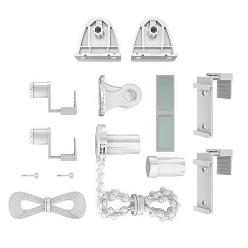 Estika Klemmfix sans perçage Kit de montage pour mini store, store thermique, store occultant - Blanc - 17mm - Pièces de rechange pour stores pour fenêtre...