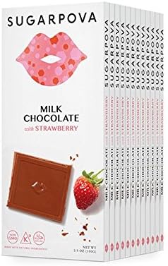 Sugarpova Milk Chocolate with Strawberry - 12 Count Case