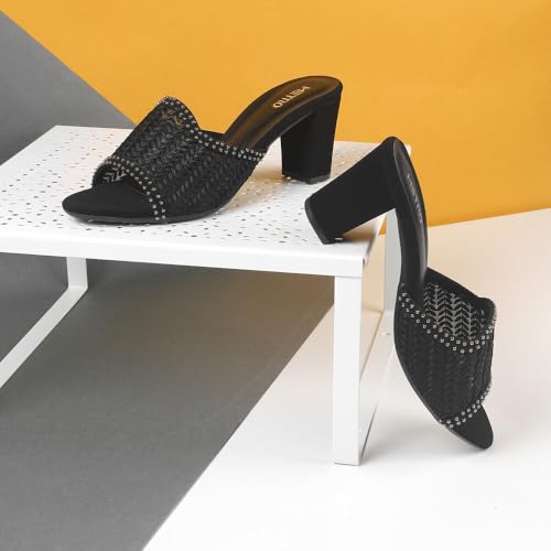 Image of Metro Women Block Heel Fashion Slip-on Sandal