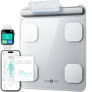 Runstar Smart Scale for Body Weight and Fat Percentage FSA HSA Eligible, 8-Electrode Digital Bathroom Scale with BMI, Body Fat & Muscle Mass to 28 Body Composition and Printable Body Analysis Report