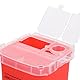 SUPVOX Spritzen Eimer Sharps Container Box Abfalleimer Nadelentsorgungsbehälter mit Deckel für Tattoo Medical (Rot)
