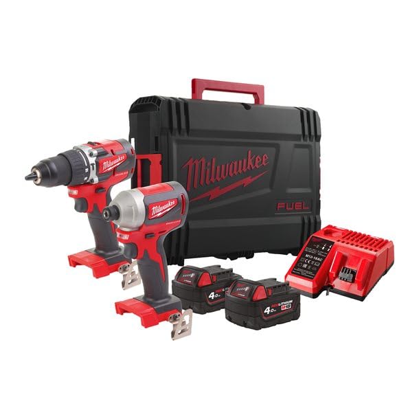 Milwaukee M18 CBLPP2A-402C Kompakt-Bürstenloser Akku-Schlagbohrschrauber