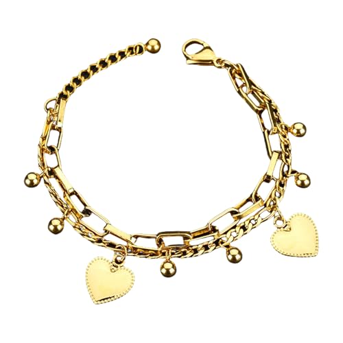 Bracelet cœur réglable : chaîne de poignet élégante et confortable pour femme