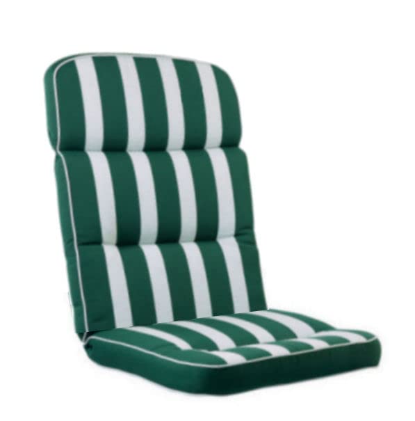 KETTtex EXKLUSIV Auflage Hochlehner Grün Gestreift I Gartenstuhl Polster 120x50x7cm I KTH3 Sitzauflage weich & Robust I atmungsaktive Stuhlauflage I...