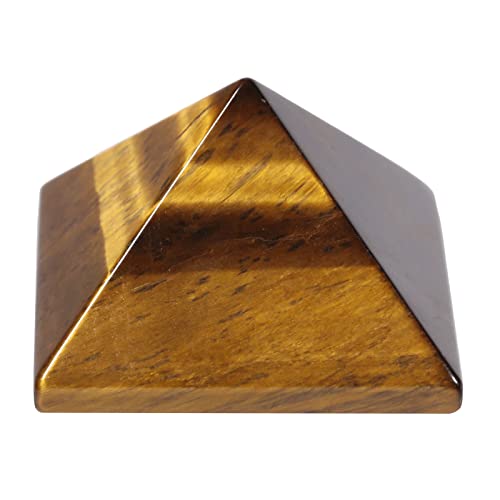 Nupuyai Pierre Oeil de Tigre Naturelle Mini Pyramide de Pierre Semi-Précieuses Pyramide de Pierres de Quartz en Cristal, Générateur d'énergie en Cristal de Guérison pour décor Reiki FengShui Cover