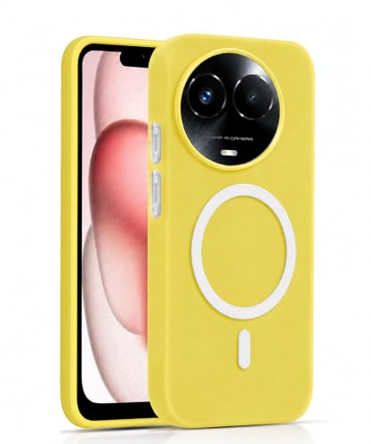 AeoFit Matte Back Cover for Realme 11X 5G Yellow - Image 2