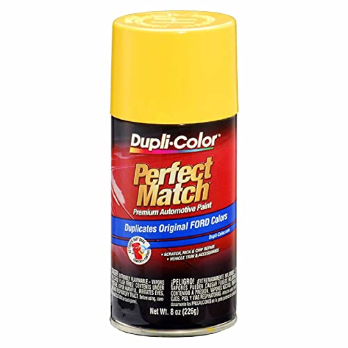 Image of Dupli-Color EBFM03637 Perfect Match Automotive Spray Paint - Ford Chrome Yellow, BZ - 8 oz. Aerosol Can