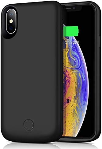Techkey Battery case for iPhone Xs Max, 6000mAh Capacity Portable Charging Case Rechargeable Extended Battery Pack Protective Backup Charger Case Cover for iPhone Xs Max 6.5 Inch
