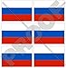 Russie Russe Fédération Drapeau, 40mm Vinyle Autocollants, x6 Stickers