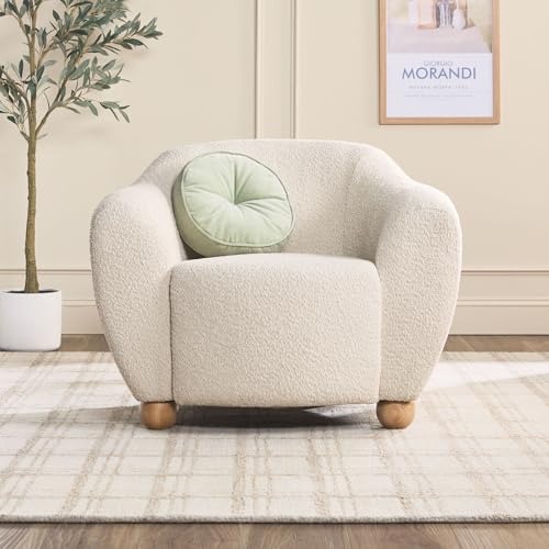 Simone Ivory Bouclé Accent Chair