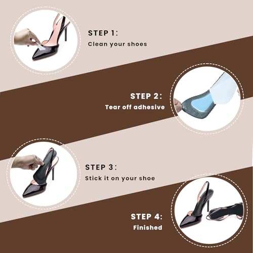 4 pares de plantillas para zapatos de tacón alto para mujer miniatura 4
