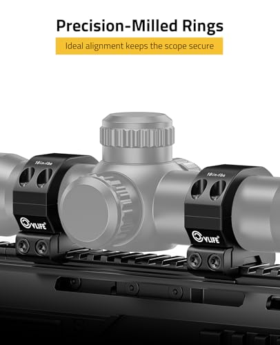 Image of CVLIFE Precision Scope Rings Mount - Compatible with Picatinny Rails and More - 2 Pieces