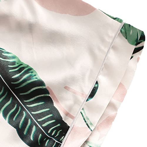 Ladies Silk Faux Sexy 2 Piece Nightgown Set with Matching Pajama Pants for Women 20253