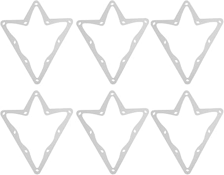 Omabeta Billiard Accessory, Sturdy Anti Tear Material Smooth Surface, Magical Rack Sheet, For Perfect Ball Placing in Pool, White, 6Pcs