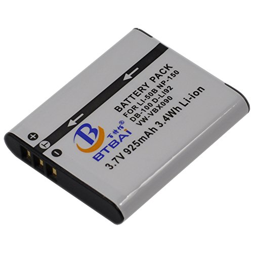 Batterie D-Li92 pour Pentax Optio I10 et WG-10 appareil photo