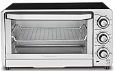 Cuisinart Custom Classic Toaster Oven Broiler, 1800 Watt Countertop Toaster Oven to Bake, Broil, and Toast, Non-Stick Interior, Consistent Toast Control, Brushed Stainless Steel/Black, TOB-40N