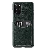 Melkco Back Snap Series Lai Chee Pattern プレミアムレザーカバーケース Samsung Galaxy S20+ - カードスロットバックカバーV2 - ダークグリーン