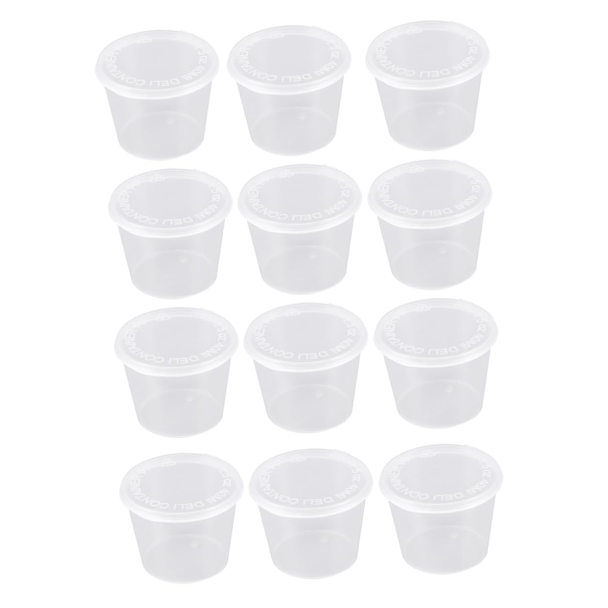 FUNOMOCYA 100pcs Sauce Box Condiment Sauce Containers with Lids Cup Clear Container with Lid Cake Container Sauce Container Dressing Containers Charcuterie Containers Plastic White