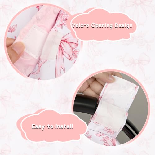 Image of Baby Car Seat Cover, Soft Minky Warm Winter Car Seat Canopy for Infants & Toddlers, Opening with Adjustable Strap, Breathable Nursing Cover & Stroller Blanket, Bow Flowers (Fits Most Car Seats)