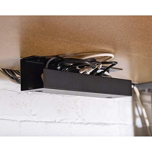 Bandeja Porta Cable Oeveo para Debajo del Escritorio CMT-133 — Hecha en EE.UU., Metal Resistente | Fácil Instalación, Organiza y Oculta Cables, Regletas y Adaptadores — 14L x 3A x 3H pulgadas (Unidad) miniatura 2