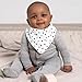Gerber Baby Unisex Muslin Bandana Bibs 10-Pack, Black & White, One Size