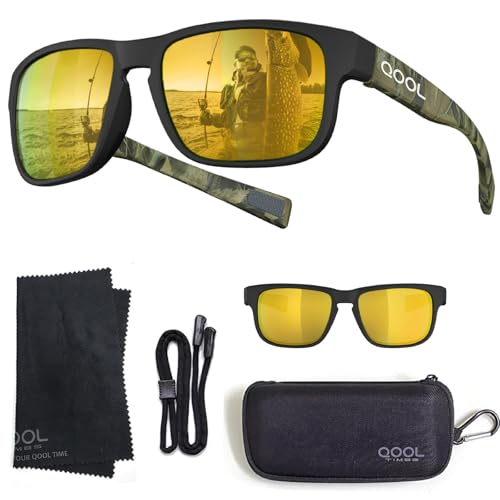 Image of Floating Polarized Fishing Sunglasses Saltwater Resistant Lenses That Coating Won't Peel Rub off