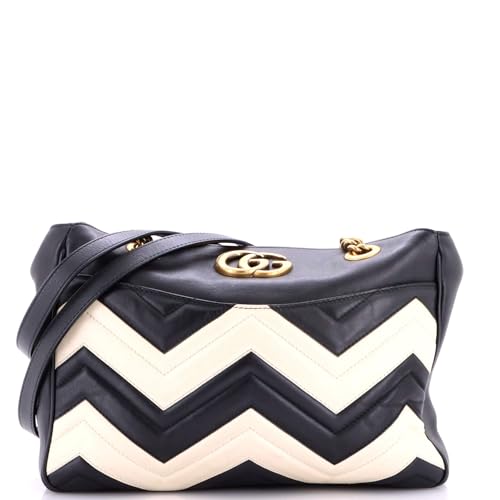 Gucci, Pre-Loved GG Marmont Chain Tote Matelasse Leather Medium, Black