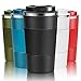 510ml Thermobecher Edelstahl Travel Mug Kaffeebecher Isolierbecher Coffee to Go Becher Getränkehalter Auto Vakuum Reisebecher mit Deckel Autobecher Schwarz