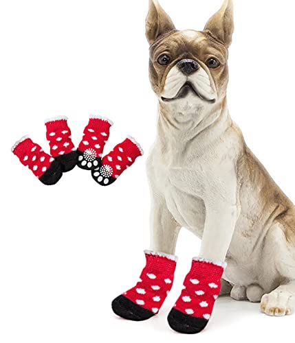12 Pezzi Calze termiche Antiscivolo per Cani e