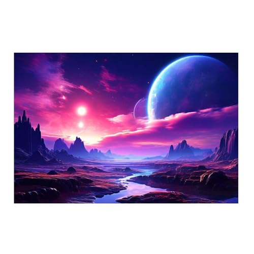 Poster Science Fiction Paysage d'un monde vaste sans cadre 50x50 cm GAEKKO