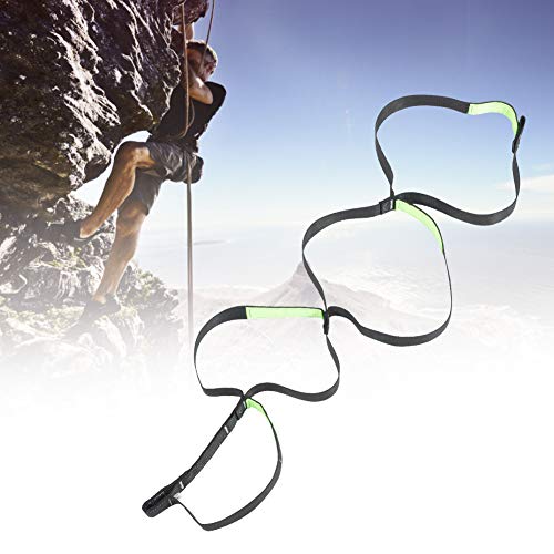 Climbing Rope Ladder | Heavy Duty Polyester Webbing with Flat Belt Steps | Portable Ascend Strap for Mountaineering/Rock Climbing/Rescue | 110cm Length, 174g Exceptionally4