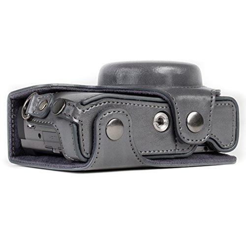 Funda de cuero MegaGear para cámara Panasonic Lumix gris miniatura 4