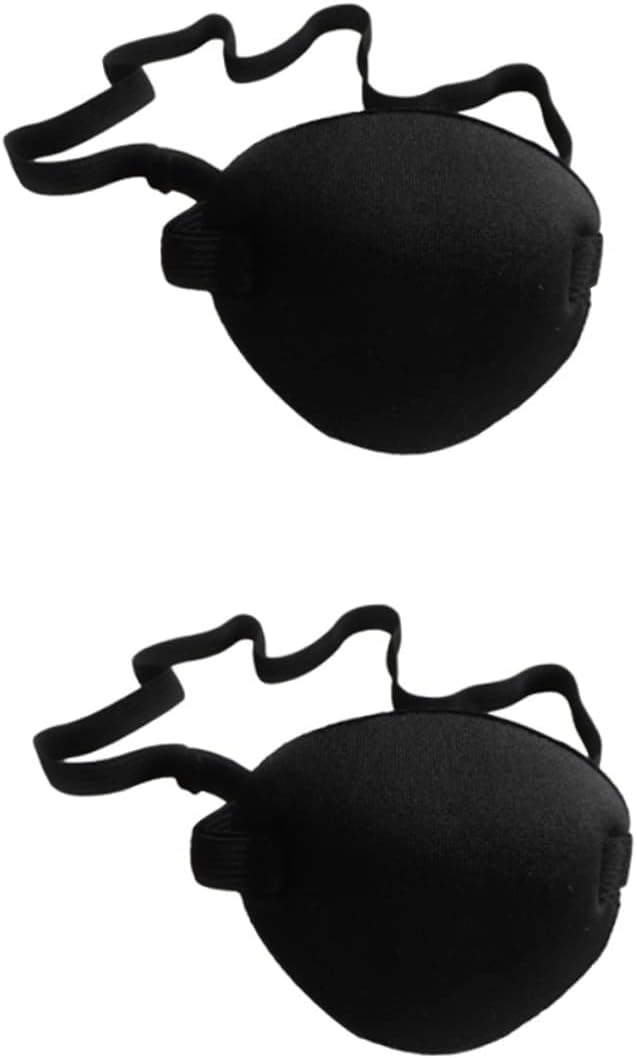 COLLBATH 2pcs Lazy Eye Patch Amblyopia Cover for Adults Sleep Mask Comfortable Sponge and Elastic Band