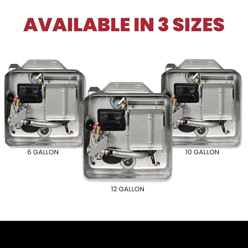 Image of Suburban Advantage RV Tank Water Heater SW10DE - 10 gallon Porcelain Lined Steel Tank with Direct Spark Ignition (DSI) and Incoloy Electric Element (5243A)